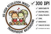 Valentine's Day Animal Couple PNG, an Illustration by Craft Nest (Thumbnail 2 of 9)