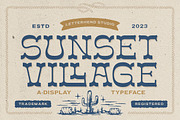 Sunset Village - Display Typeface, a Handwritten Font by Letterhend Studio (Thumbnail 1 of 9)
