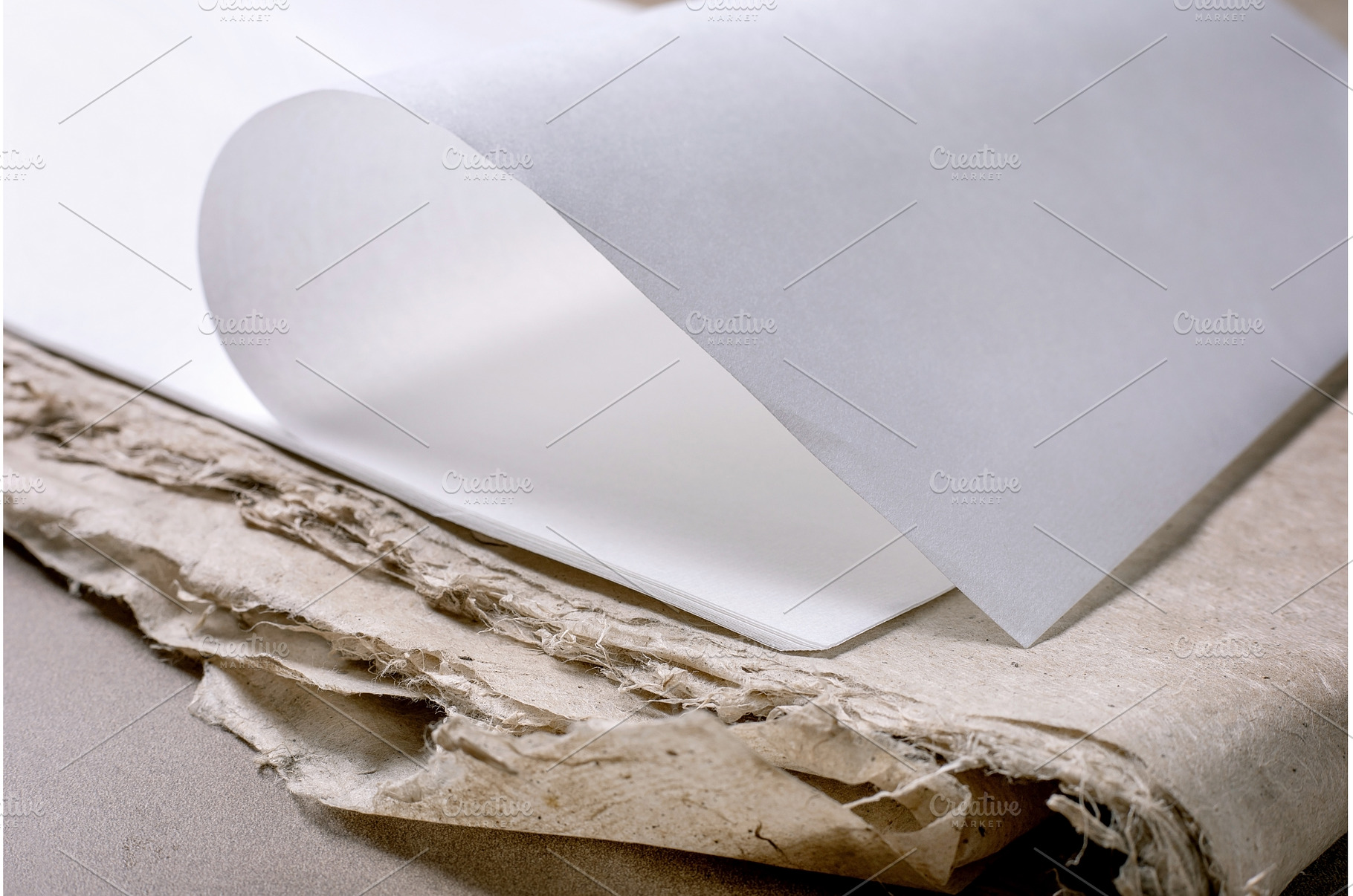 White Paper Sheet on Handmade Paper, a Background Photo by Natasha Breen