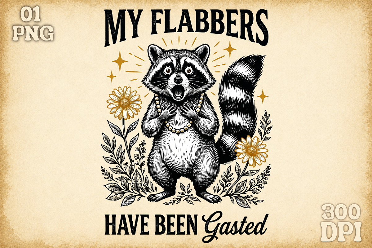 Funny Raccoon PNG Sublimation Bundle, an Object Illustration by Sublimation Artist (Photo 10 of 23)