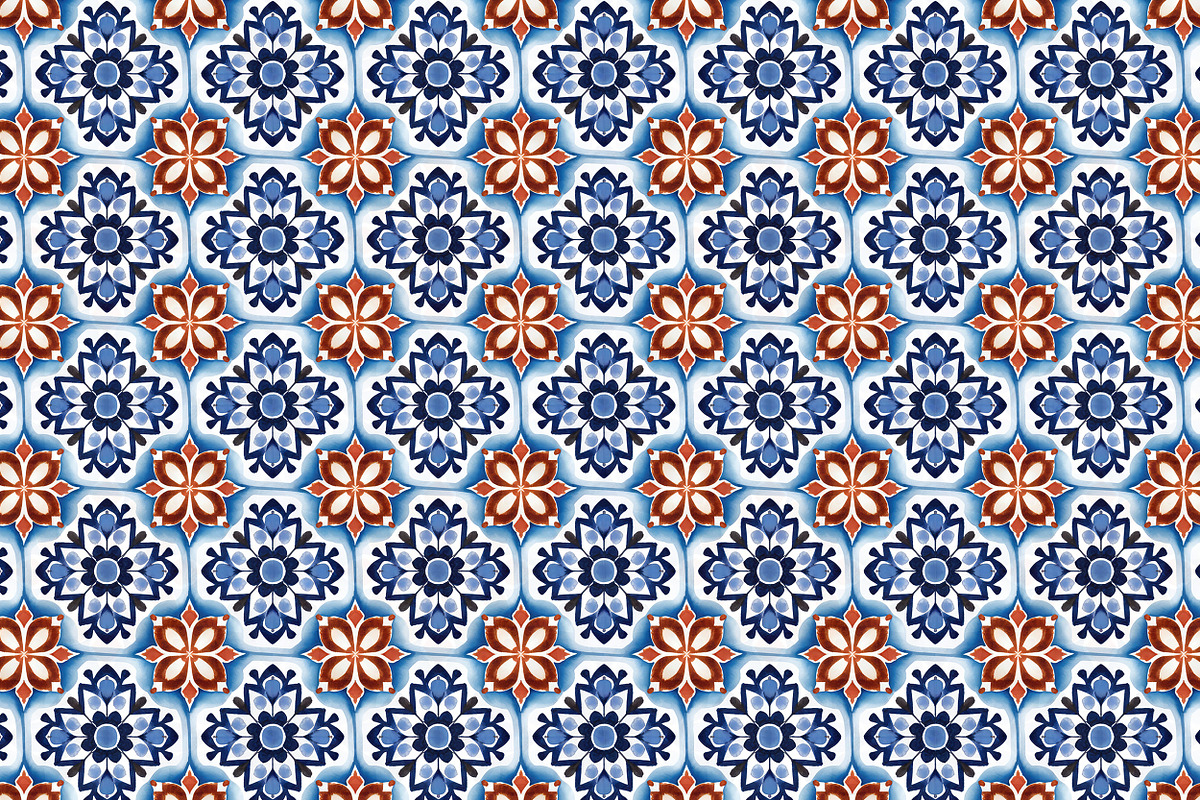 Islamic Moroccan & Azulejos pattern, a Pattern Graphic by SketchArtStudio (Photo 6 of 7)