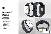 Smartwatch Mockup, a Wearable Device Mockup by SLAB! Design (Thumbnail 1 of 9)