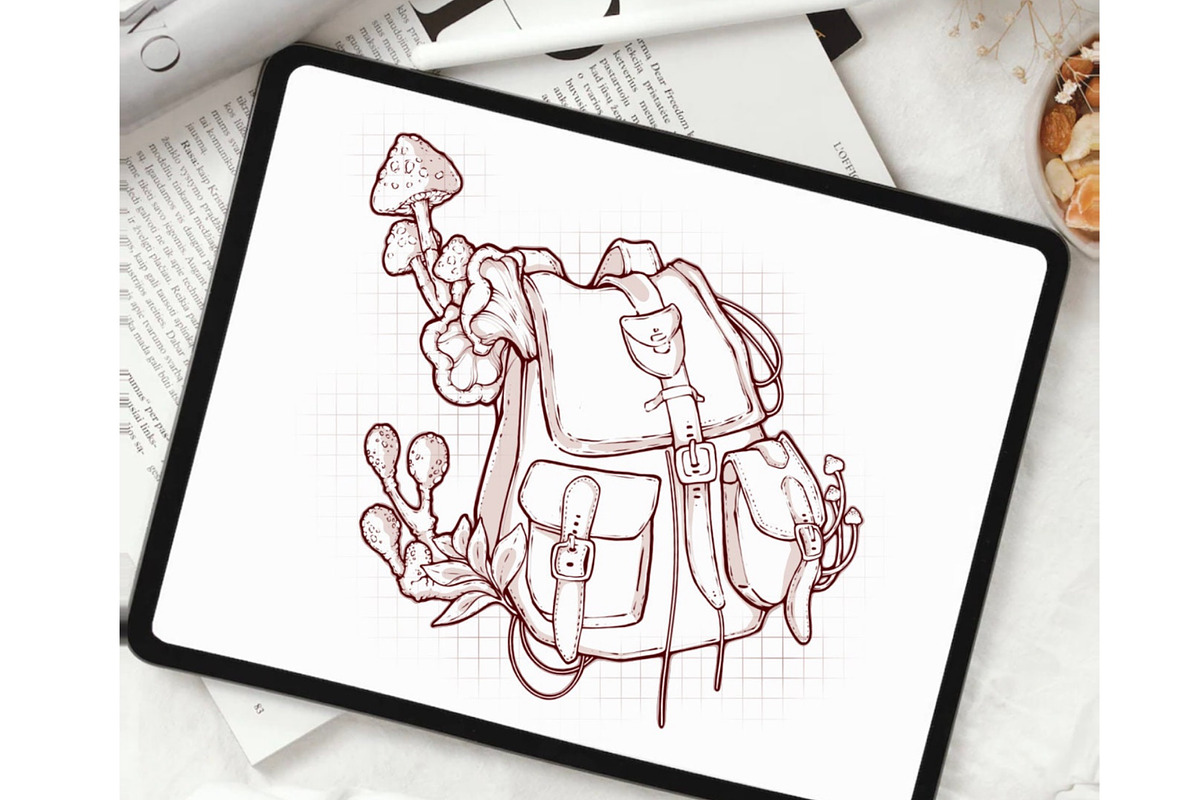 Magic Mushroom Procreate Stamp Brush, a Brush Add-On by TheDoodleSweets (Photo 3 of 5)