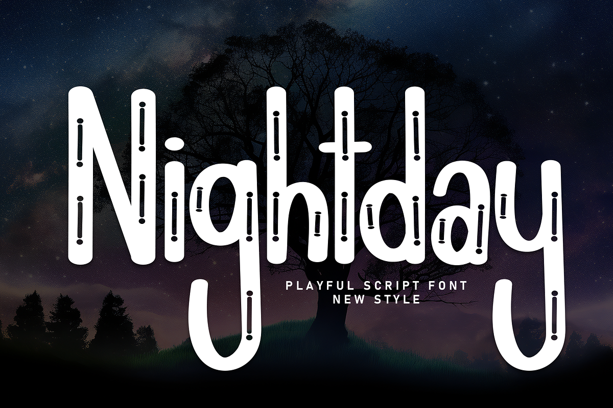 Nightday | Script Font, a Script Font by Scratchones (Photo 1 of 8)