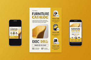 Furniture Catalog Flyer Set, a Flyer Template by Aiyari Graphic