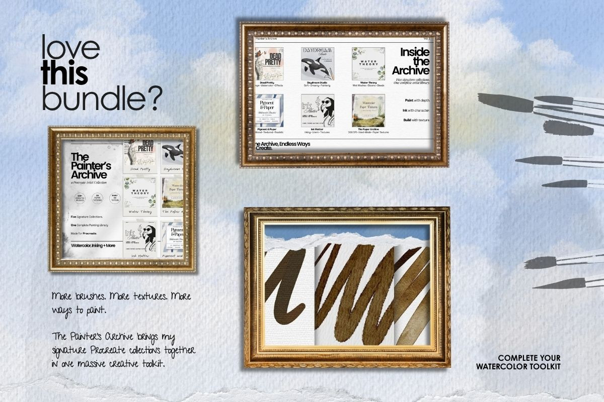 Watercolor Method Procreate Bundle, a Brush Add-On by Fins and Fiction (Photo 8 of 8)