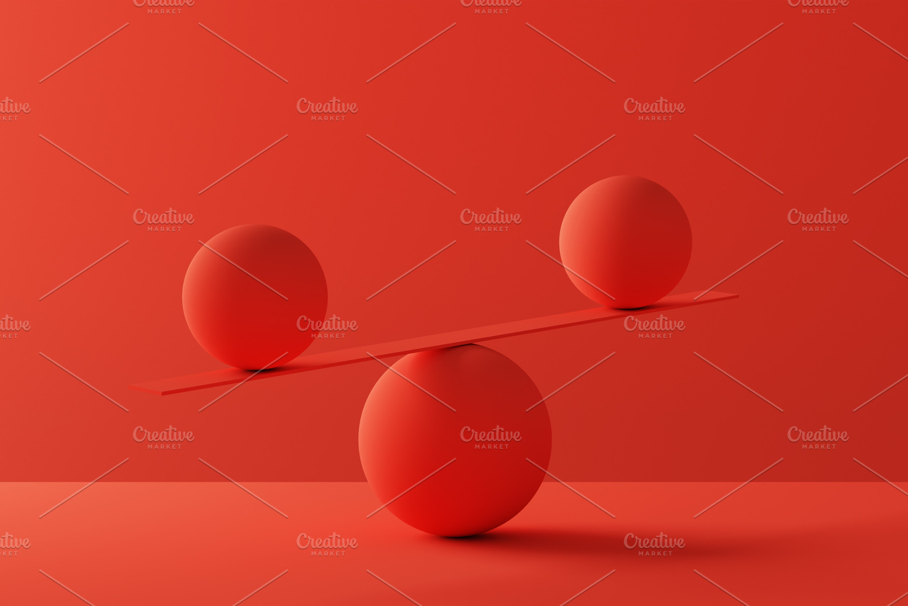 Two spheres in balance - 3D Renderin, a Background Photo by bogdandimages
