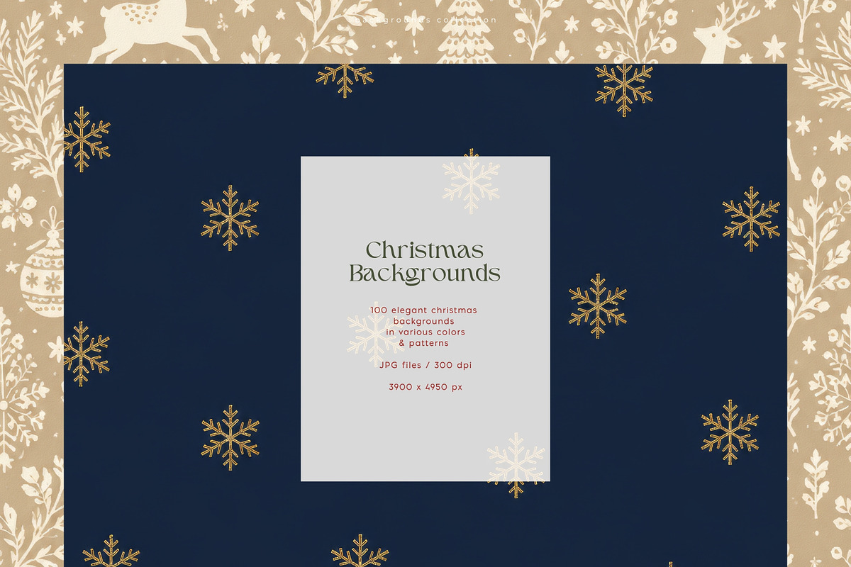 100 Elegant Christmas Backgrounds, a Background Graphic by PeDe Designs (Photo 12 of 17)