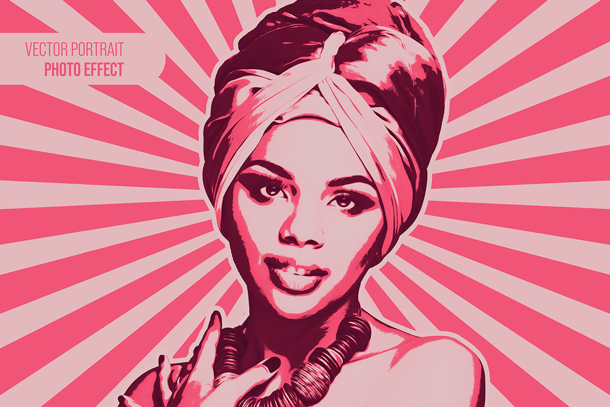 Vector Portrait Photo Effect, a Layer Style Add-On by McLittle Stock (Photo 1 of 2)