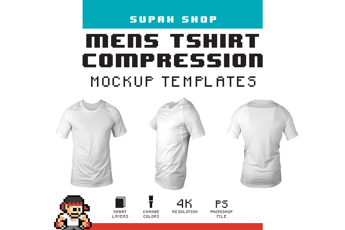 Men's Compression T-shirt Mock-up, a Shirt Mockup by Supah Shop (Photo 1 of 5)