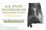 Alabama US Watercolor PS Brush, a Brush Add-On by Fernwel Creative (Thumbnail 1 of 6)
