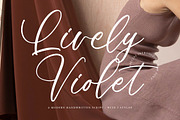 Lively Violet, a Script Font by operatype.co (Thumbnail 1 of 15)
