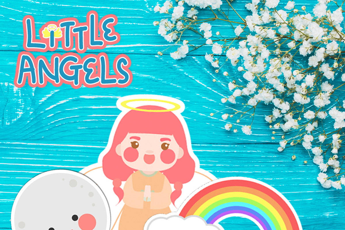 Little Angels Digital Clipart, an Education Illustration by Cozy Cat Design (Photo 5 of 5)
