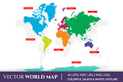 Multicolor World Vector Map, an Object Graphic by Nazim's Shop (Thumbnail 1 of 13)