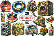 Camouflage Summer Sublimation Clipar, a Seasonal Illustration by RobertsArt (Thumbnail 1 of 7)