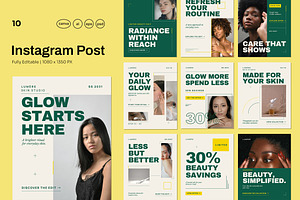 Skincare Beauty Social Media, a Social Media Template by Pitchlook.Studio