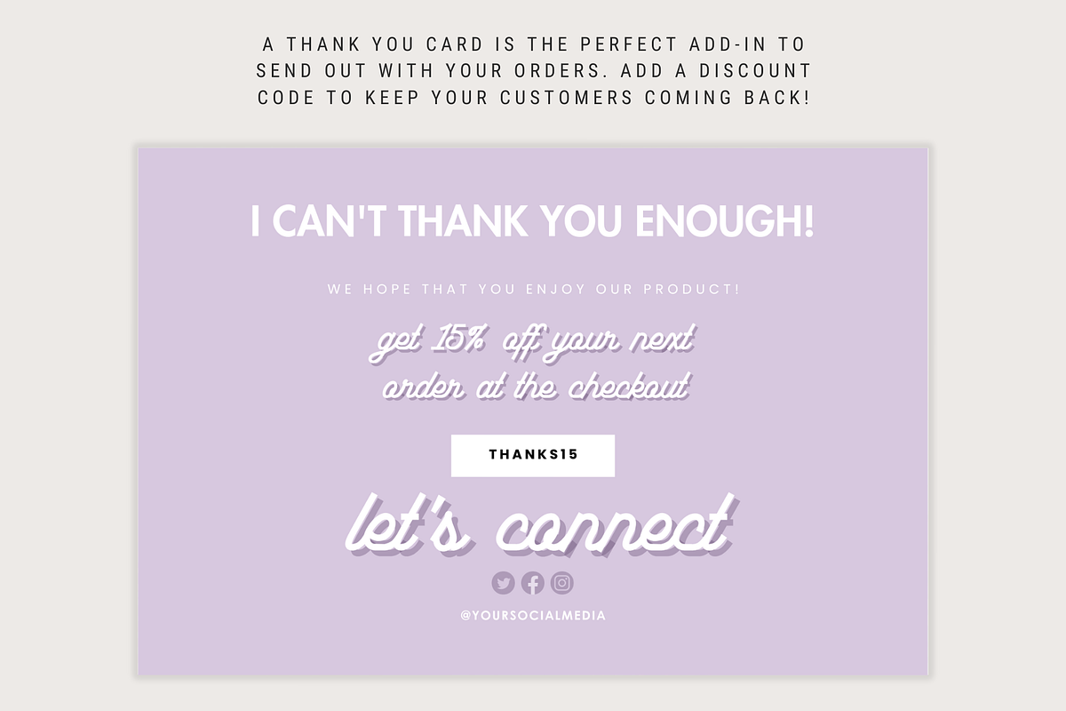 Business Thank You Card, a Card Template by thebrandcove (Photo 3 of 7)