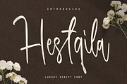 Hestqila - Luxury Script Font, a Script Font by Randi Irvan | Rvandtype (Thumbnail 1 of 10)
