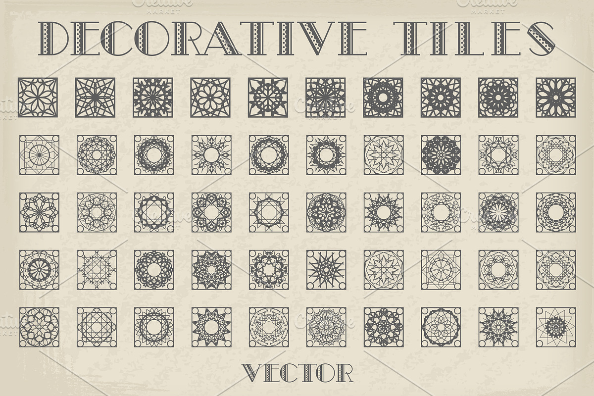 50 Decorative Borders & Tiles, an Object Graphic by dacascas (Photo 8 of 8)