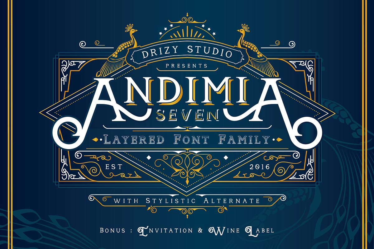 Andimia Layered Fonts Family