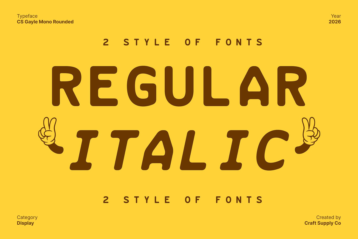 CS Gayle Mono Rounded, a Sans Serif Font by Craft Supply Co. (Photo 4 of 8)