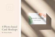 4 Photo-based Card Mockups, a Product Mockup by Moixo studio (Thumbnail 1 of 7)