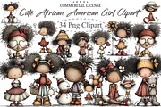 Cute African American Girl Clipart, an Illustration by designcity5 (Thumbnail 1 of 5)