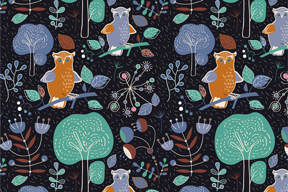 Seamless Pattern Night