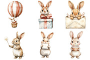 Birthday Bunny Clipart Bundle, an Illustration by Pixels.Craft (Thumbnail 3 of 6)