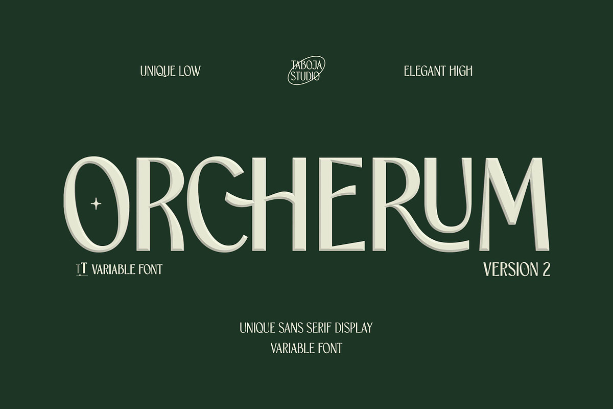 TBJ Orcherum Unique Ligatures Sans, a Font by Taboja Studio (Photo 1 of 21)