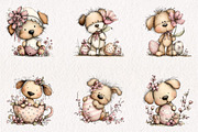 Whimsical Easter Dogs Clipart, an Illustration by CreationArt (Thumbnail 6 of 7)