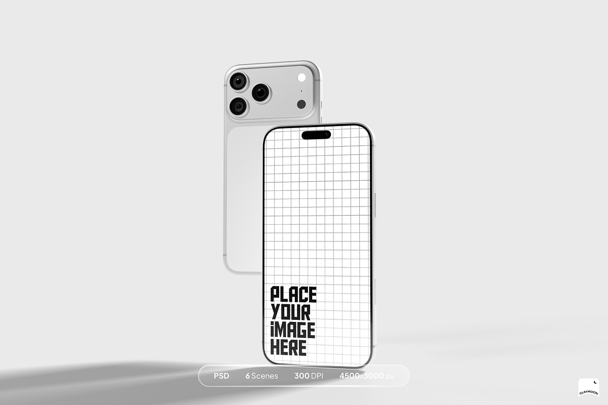 iPhone 17 Pro Mockup 6 Scenes, an iPhone Mockup by Claymoon Lab (Photo 4 of 13)