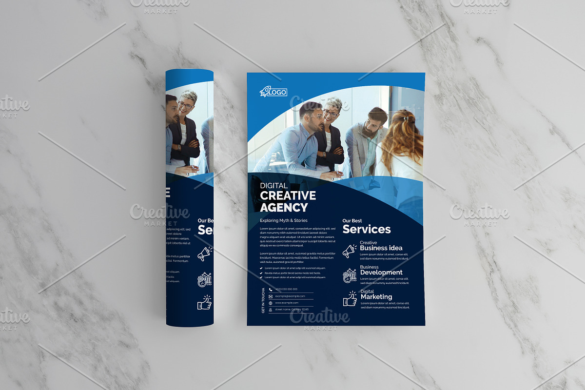 Clean Flyer Templates, a Flyer Template by Cristal Pioneer (Photo 4 of 4)