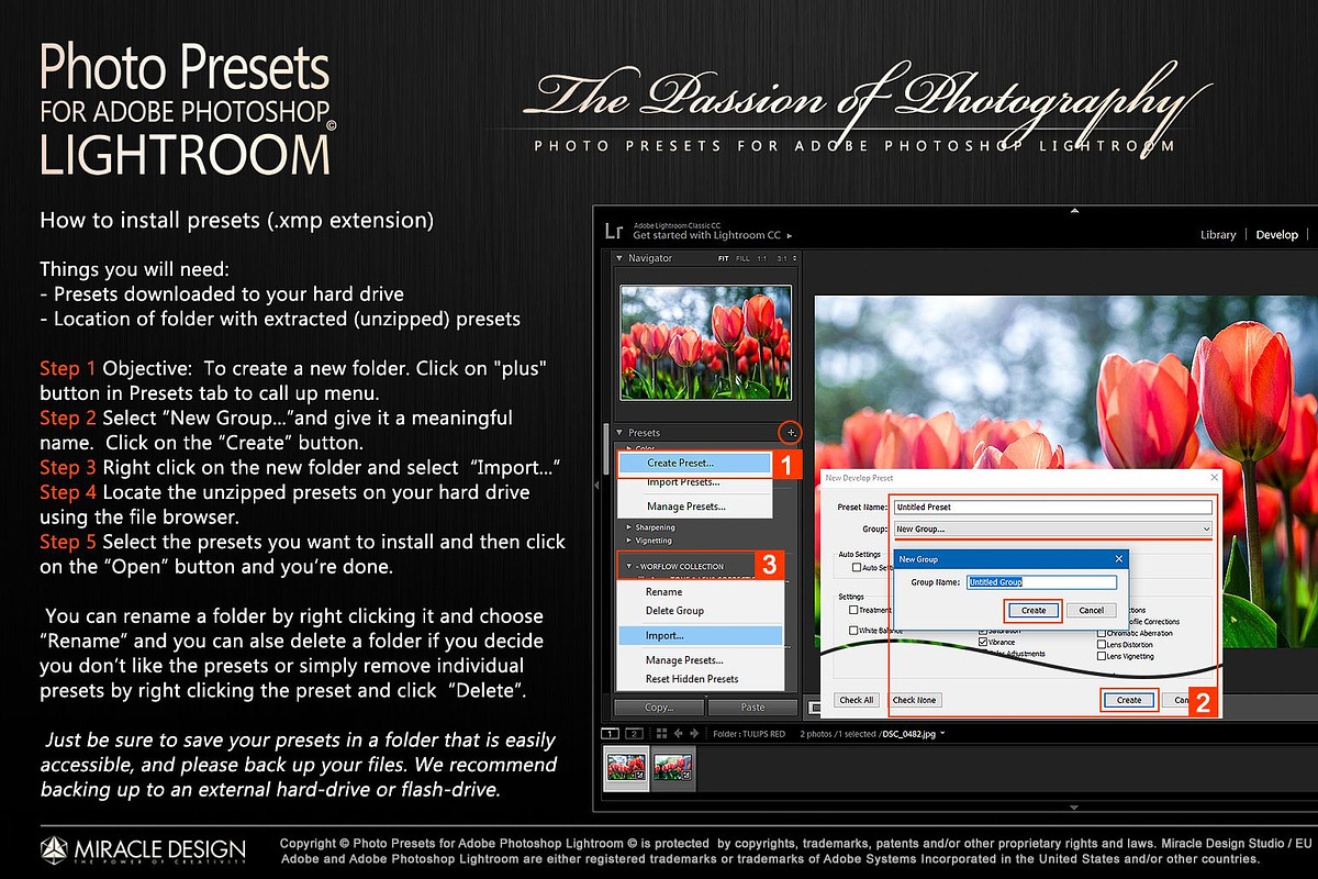 Photo Presets for Lightroom, an Action Add-On by Miracle_Design (Photo 21 of 21)