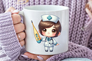 Cute Coquette Nurse Clipart, an Illustration by Pixels.Craft (Thumbnail 6 of 7)