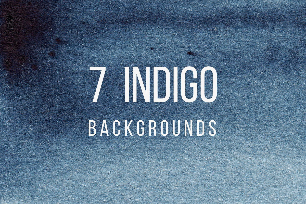7 Watercolor Indigo Backgrounds, a Texture Graphic by separisa (Photo 1 of 5)