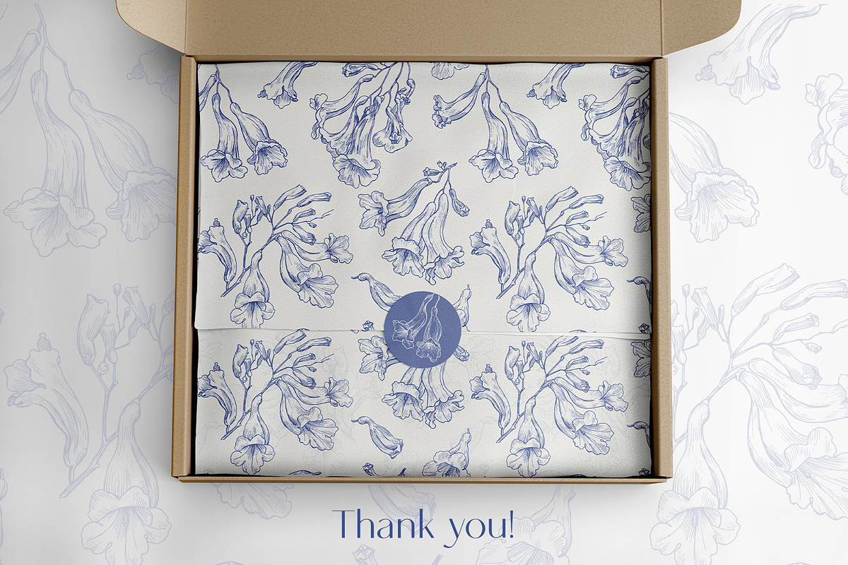 Vintage Seamless Patterns Blue Toile, a Pattern Graphic by ON_lineart_store (Photo 9 of 10)