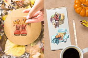 Autumn aesthetic - watercolor set, a Seasonal Illustration by LeriaArt watercolor (Thumbnail 7 of 8)