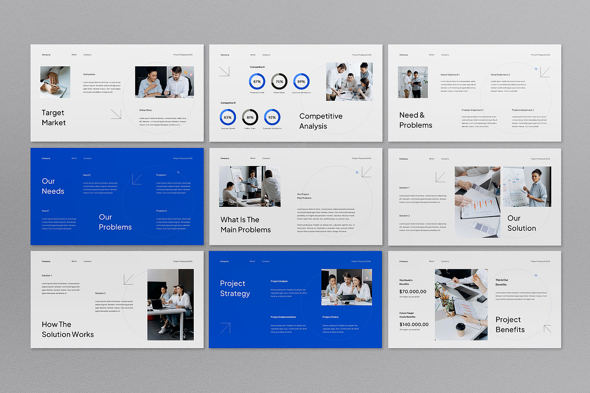 Project Proposal Google Slide, a Presentation Template by graphicook