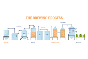 Brewing process. Beer brewery, an Illustration by Stock-Smart-Start