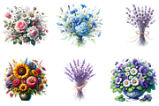 Wildflower Bouquet Clipart - Copy, a Seasonal Illustration by DreamArtGraphic (Thumbnail 3 of 4)