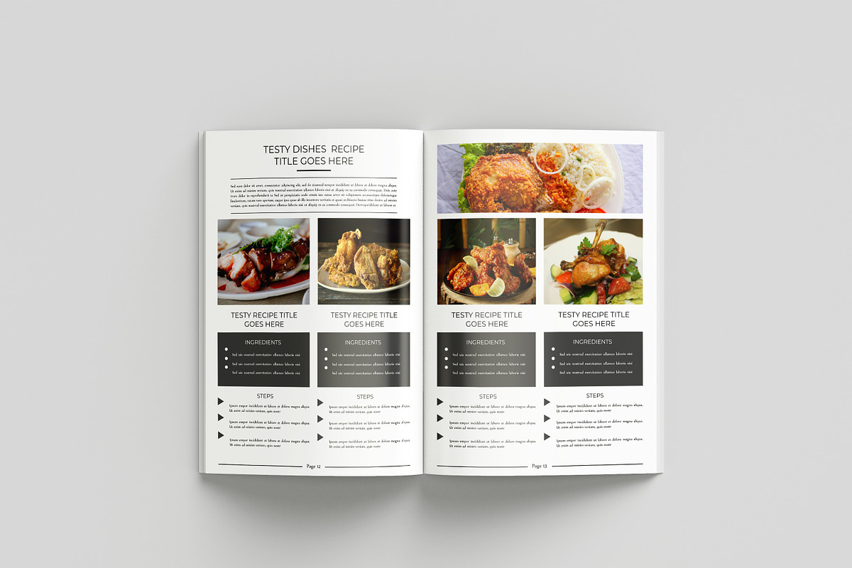 Cookbook / Recipe Book, a Brochure Template by retrographix (Photo 5 of 12)