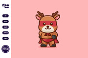 Simple Brave Deer Hero cartoon, an Animal Illustration by Satisfactoons (Thumbnail 2 of 3)