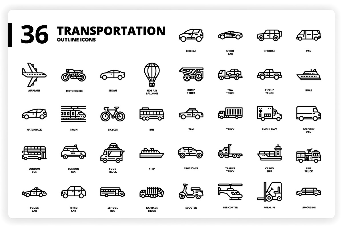 3,600 Icons x3 Styles, an Outline Icon by monkik (Photo 278 of 299)