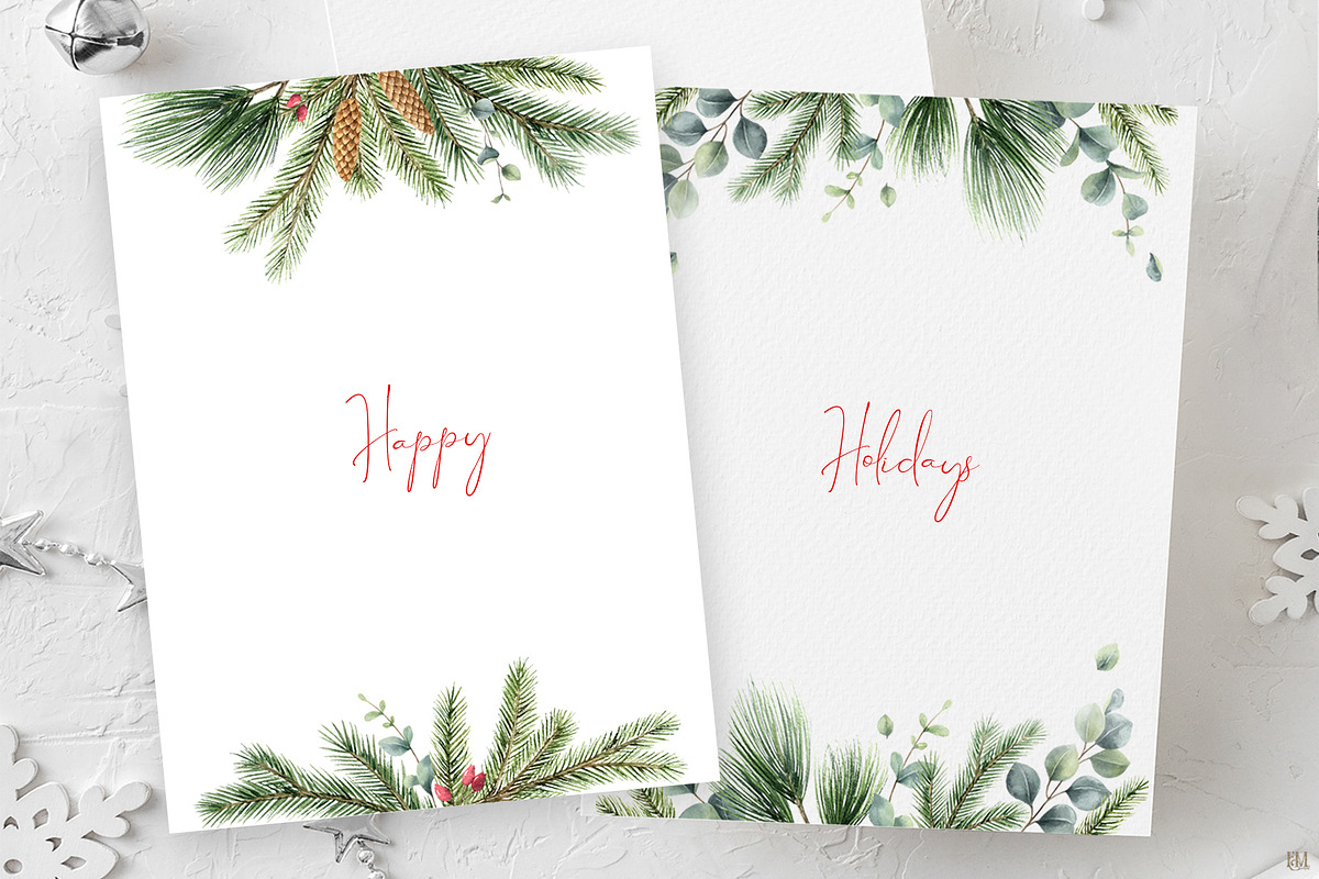 Christmas time 3. Watercolor clipart, an Illustration by Elena Medvedeva (Photo 5 of 10)