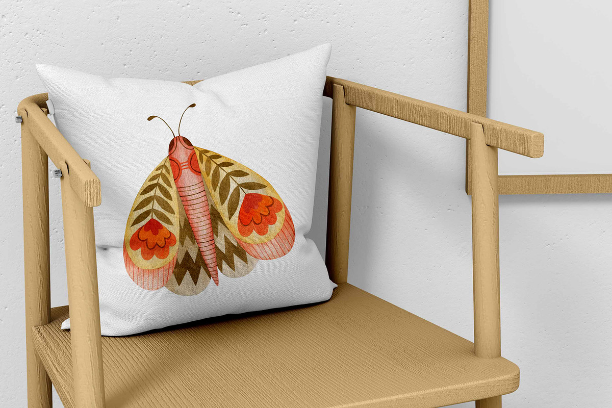 Watercolor Boho rainbow & butterfly, a Decorative Illustration by Kira Konoshenko (Photo 5 of 16)
