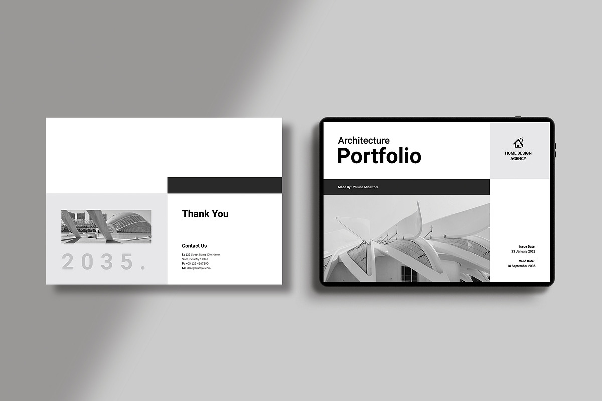 Architecture Portfolio Template, a Brochure Template by Spark_Creative (Photo 6 of 7)