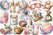 Watercolor Beauty Spa Clipart Bundle, an Illustration by Designking (Thumbnail 1 of 4)