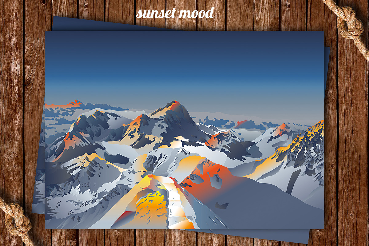 Vector mountains, a Decorative Illustration by ⚞ Kind Illustration ⚟ (Photo 3 of 5)