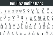 Bar Glass Icons, an Outline Icon by Katyr (Thumbnail 1 of 4)